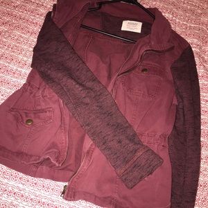 Burgundy utility jacket